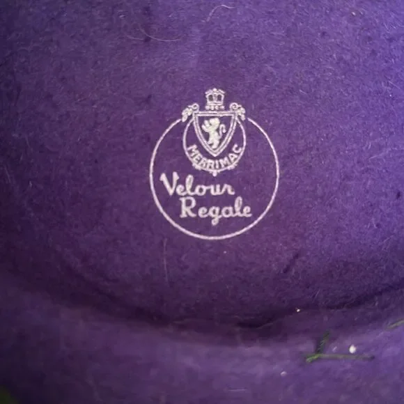 Velour Regale Vintage Purple Hat O/S